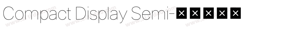 Compact Display Semi字体转换